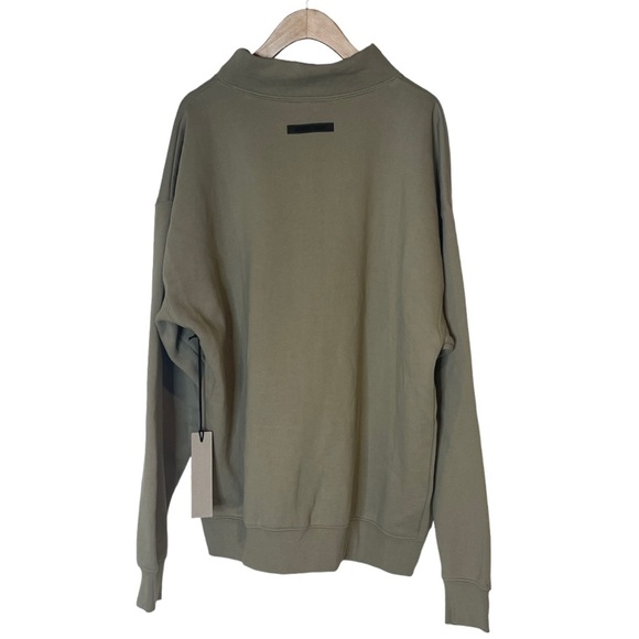 Fear of God Other - NWT Fear of God Essentials Green Mock Neck Sweatshirt Back Logo plate Medium